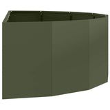 Planter Olive Green 120 x 60 x 35 cm Steel 883685