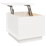 Coffee Table White 40x50x35 cm Solid Wood Pine 813411