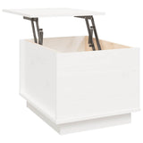 Coffee Table White 40x50x35 cm Solid Wood Pine 813411