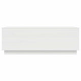 Coffee Table White 100x50x35 cm Solid Wood Pine 813421
