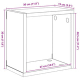 Wall Cube Shelves 4 pcs White 30x15x30 cm 806999