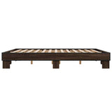 Bed Frame without Mattress Brown Oak 200x200 cm 3280221