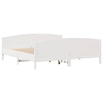 Bed Frame without Mattress White 180x200 cm Super King Solid Wood Pine 3301780
