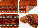 Runner Rug FLORNES Woven Orange 100 x 200 cm PP 7 mm 42057227