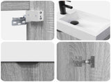 Bathroom Vanity Unit with Tap Grey Sonoma 45.5 x 22.5 x 84 cm 889430