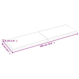 Wall Shelf Dark Brown 180x50x cm Treated Solid Wood Oak 363840