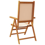Garden Chairs 2 pcs Beige Solid Wood Acacia and Fabric 367660