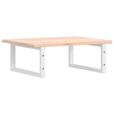 Basin Shelf Wall Mounted Steel and Solid Wood Oak 3302592