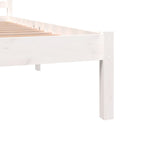 Bed Frame without Mattress 180x200cm White Super King Size 810446