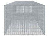 Gabion Basket with Cover 750x100x100 cm Galvanised Iron 3295203