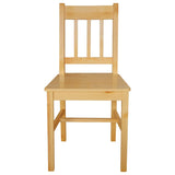 ZNTS Dining Chairs 4 pcs Pinewood 241515