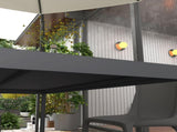 Six-Seater Aluminium Outdoor Table, Durable, Weather-Resistant, Family Garden Furniture T3398P320376