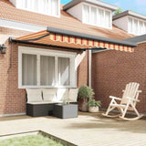 Retractable Awning Yellow and White 3.5x2.5 m Fabric and Aluminium 3154557