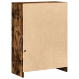 Sideboard with LED Smoked Oak 72x34x100 cm Engineered Wood 852163