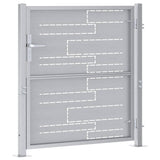 Garden Gate with Lock Silver 85 x 97 cm Stainless Steel 3402575