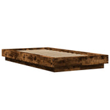 Bed Frame with LED Smoked Oak 80 x 200 cm Engineered Wood 3429583