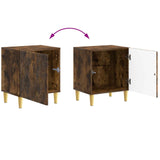 Bedside Table Smoked Oak 43 x 34.5 x 50 cm Engineered Wood 895035