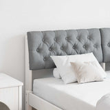 Upholstered Headboard Light Grey 140 cm Solid Pine Wood 879178