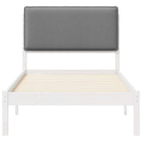 Bed Frame with Upholstered Headboard Light Grey 80 x 200 cm 877873