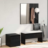 Hallway Furniture Set 3 pcs Black oak 80 x 31 x 40 cm 3332525