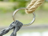 Two-Seater Boho Macrame Hammock Swing - Grey T3398P325159