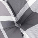 Pallet Cushions 3 pcs Grey Check Fabric 360958
