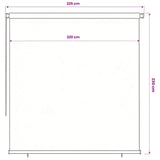 Outdoor Roller Blind 225 cm Brown HDPE 312986