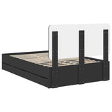 Bed Frame with Drawer Black 120 x 190 cm Engineer Wood 3412617