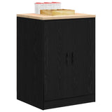 Garage Storage Cabinet Black 60x51x85 cm Solid Wood Pine 860572