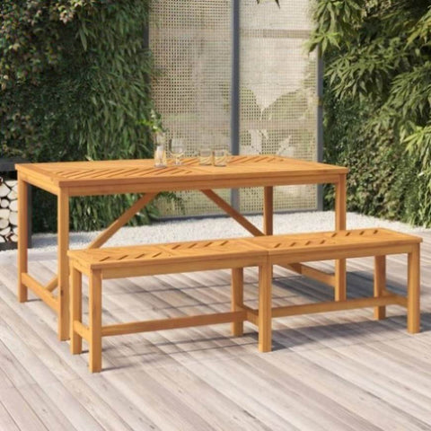Garden Dining Table 150x90x74 cm Solid Wood Acacia 362241