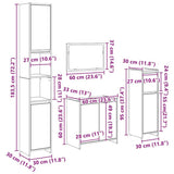 4 Piece Bathroom Furniture Set Old Wood Engineered Wood 3328555