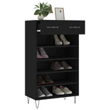 Shoe Cabinet Black 60x35x105 cm Engineered Wood 829605