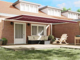 Manual Retractable Awning Burgundy 450x300 cm 3215224