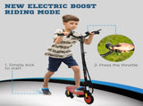 Foldable Electric Scooter, with LED Headlights, for Ages 7-14 Years, Red T3398P376750