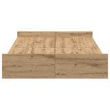 Storage Bed Frame Artisan Oak 120 x 190 cm Engineered Wood 3335332