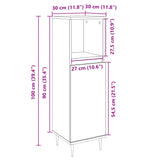 ZNTS Bathroom Cabinet Sonoma Oak 30x30x100 cm Engineered Wood 849670