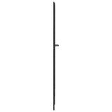 Shower Screen Folding Black 168 x 140 cm Aluminium 42009756