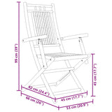 Folding Garden Chairs 4 pcs 53x66x99 cm Bamboo 3278514