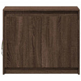 Sideboard with LED Brown Oak 72x34x61 cm Engineered Wood 852179