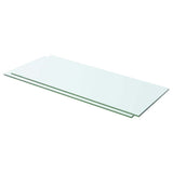 Shelves 2 pcs Panel Glass Clear 60x20 cm 3051564