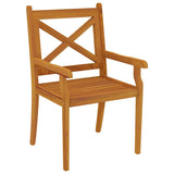 Garden Dining Set Natural wood Solid acacia wood Standard Durable 3058003