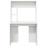 Desk with Shelf White 91 x 50 x 149 cm Engineered Wood 869258