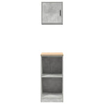 ZNTS Garage Cabinets 2 pcs Concrete Grey Engineered Wood 3328272