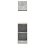 ZNTS Garage Cabinets 2 pcs Concrete Grey Engineered Wood 3328272