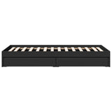 Bed Frame with Drawers without Mattress Black 100x200 cm 3280672