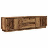 TV Cabinet with LED Lights Old Wood 193.5x41x50 cm 3328442