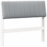 Upholstered Headboard Light Grey 90 cm Solid Pine Wood 879253