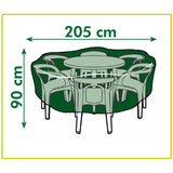ZNTS Nature Garden Furniture Cover for Round tables 205x205x90 cm 403684