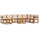 Outdoor Sofa Set 9 pcs Natural Solid Acacia Wood 3366837