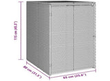 Box Garbage Bin Box Black 65 x 80 x 115 cm Polyethylene 42008240